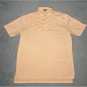 Peter Millar Summer‎ Comfort Polo Shirt Mens Large Orange Golf Crown Performance